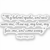 Sticker Chanson des chansons 2:10 (Recto)