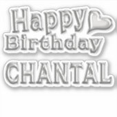 Sticker Chantal Happy Birthday (Devant)