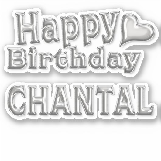 Sticker Chantal Happy Birthday (Devant)