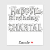 Sticker Chantal Happy Birthday (Feuille)