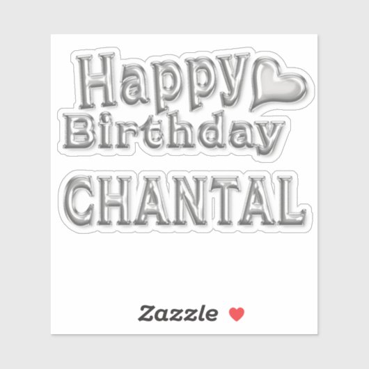 Sticker Chantal Happy Birthday (Feuille)