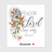 Sticker Chantez au Seigneur, oiseaux et maison (Feuille)