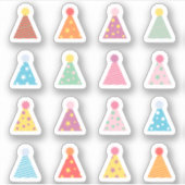 Sticker Chapeaux de fête d'anniversaire Rappel d'anniversa (Devant)