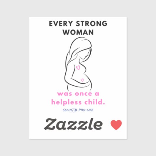 Sticker chaque femme forte (Feuille)