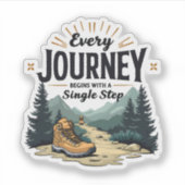 Sticker Chaque trajet commence par un Randonnée en une seu (Devant)