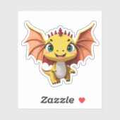 Sticker Characteur de dessin de dragon pour bébé mignon (Feuille)