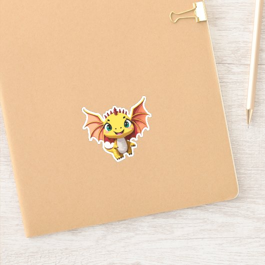 Sticker Characteur de dessin de dragon pour bébé mignon (Carnet)
