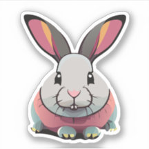 Characteur de dessin sur lapin mignon