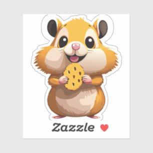 Sticker Characteur en caricature de Hamster pour bébé mign
