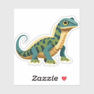 Sticker Characteur en caricature Lizard pour bébé mignon