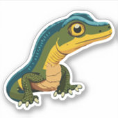 Sticker Characteur en caricature Lizard pour bébé mignon (Devant)