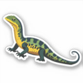 Sticker Characteur en caricature Lizard pour bébé mignon (Devant)