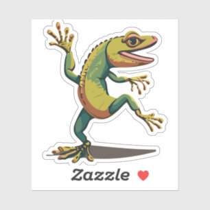 Sticker Characteur en caricature Lizard pour bébé mignon