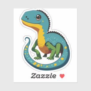Sticker Characteur en caricature Lizard pour bébé mignon