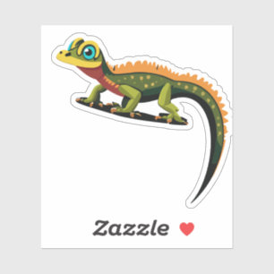 Sticker Characteur en caricature Lizard pour bébé mignon