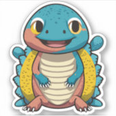 Sticker Characteur en caricature Lizard pour bébé mignon (Devant)
