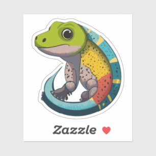 Sticker Characteur en caricature Lizard pour bébé mignon