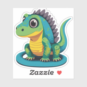 Sticker Characteur en caricature Lizard pour bébé mignon