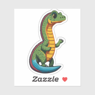 Sticker Characteur en caricature Lizard pour bébé mignon