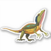 Sticker Characteur en caricature Lizard pour bébé mignon (Devant)