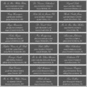 Sticker Charcoal Elegant Script 24 Mariage Adresse d'hôte (Devant)