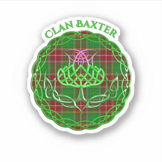 Sticker Chardon celtique écossais Baxter (Devant)