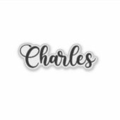 Sticker Charles Name - Calligraphie manuscrite (Devant)