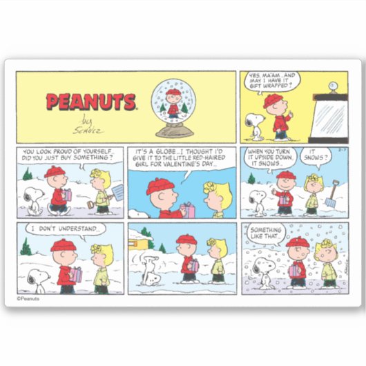 Sticker Charlie Brown | Boule à neige (Devant)