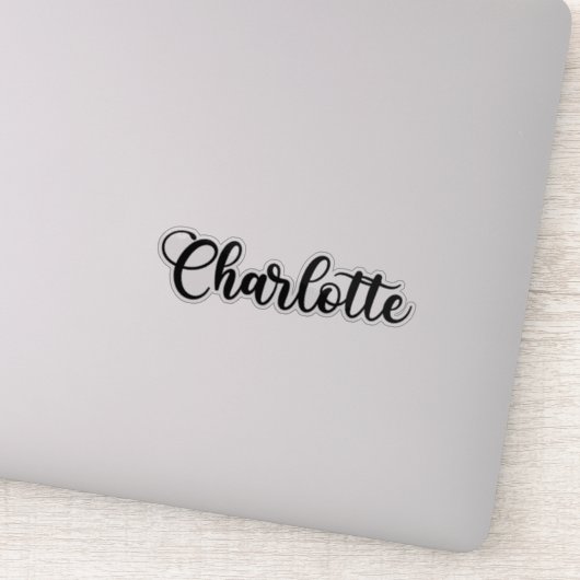 Sticker Charlotte Name - Calligraphie manuscrite (Détail)