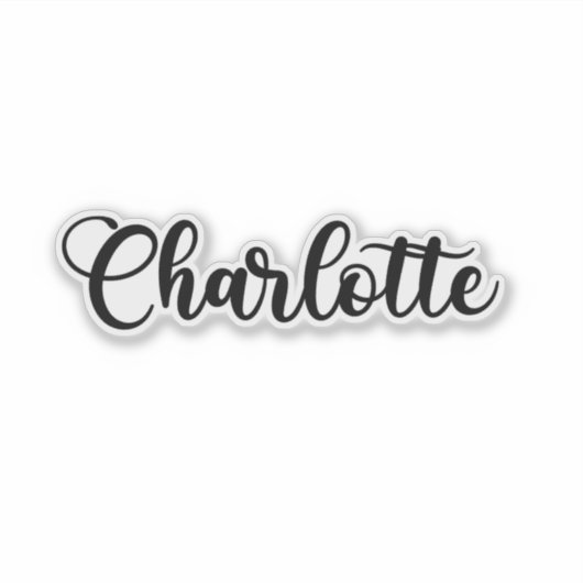 Sticker Charlotte Name - Calligraphie manuscrite (Devant)