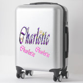 Sticker Charlotte Name Logos, (Sur valise)