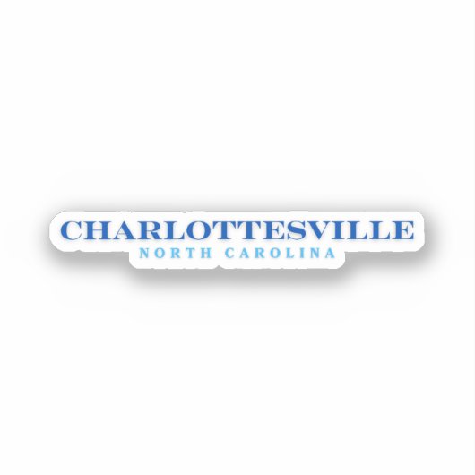 Sticker Charlottesville Caroline du Nord (Recto)