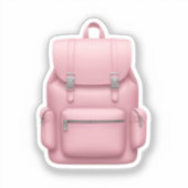 Sticker Charmant sac à dos rose Emoji (Recto)