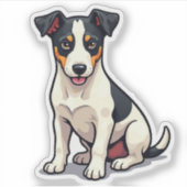 Sticker Charme Cubiste, Adorable Manchester Terrier, Petit (Devant)