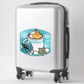 Sticker Charme d'hiver et cacao chaud - Appels de cacao d' (Sur valise)