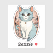 Sticker Charme Félin Serein (Feuille)
