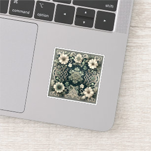 Sticker Charme floral du trèfle celtique