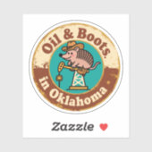 Sticker Charme occidental excentrique_ Oklahoma Cowboy Arm (Feuille)