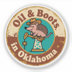 Sticker Charme occidental excentrique_ Oklahoma Cowboy Arm