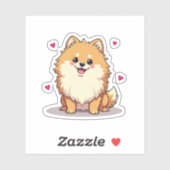 Sticker Charme Poméranien De Charme, Bubbly Kawaii Délice, (Feuille)