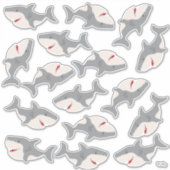 Sticker Charme Requin appât Cartoon Requins Caractère Viny (Devant)