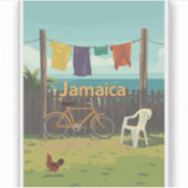 Sticker charme tropical jamaïcain (Devant)