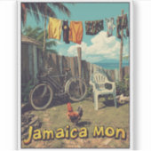Sticker charme tropical jamaïcain (Devant)