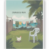 Sticker charme tropical jamaïcain (Devant)