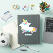 Sticker Charme Unicorne dormant (Couverture iPad)