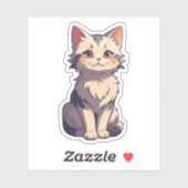 Sticker Charminant Cute Kitty Design (Feuille)