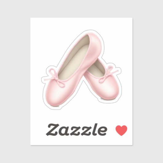 Sticker Charming Pink Ballet Flats Emoji  (Feuille)