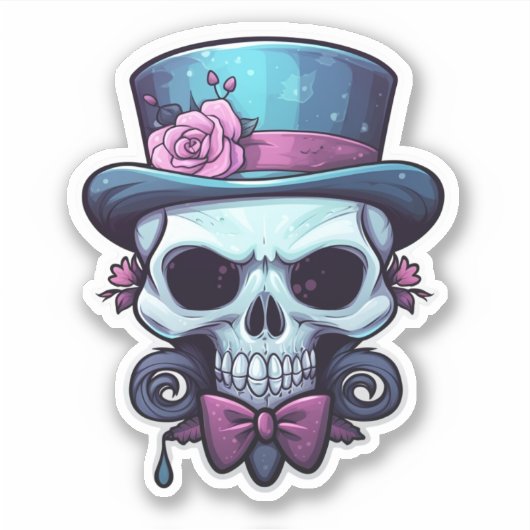 Sticker Charming Skull" (Devant)