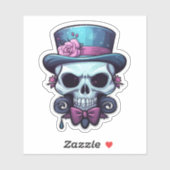 Sticker Charming Skull" (Feuille)