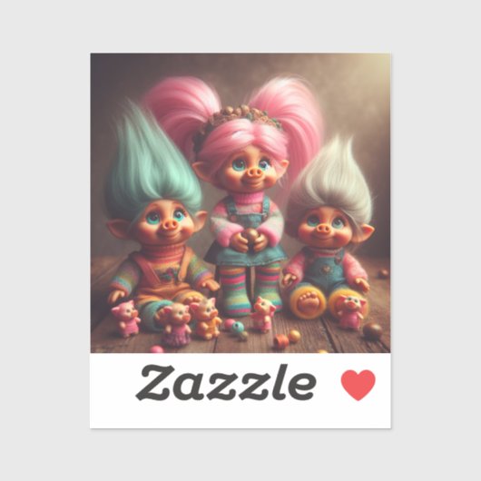 Sticker CharmTrolls : Stylish Phone Companions (Feuille)